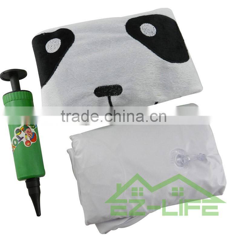 2017 Newest wholesale cartoon thickened Inner panda inflatable ottoman with pumb