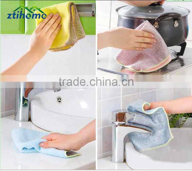 Kitchen Scrubber Cloth with Two Side Utility Cleaning Tools for household