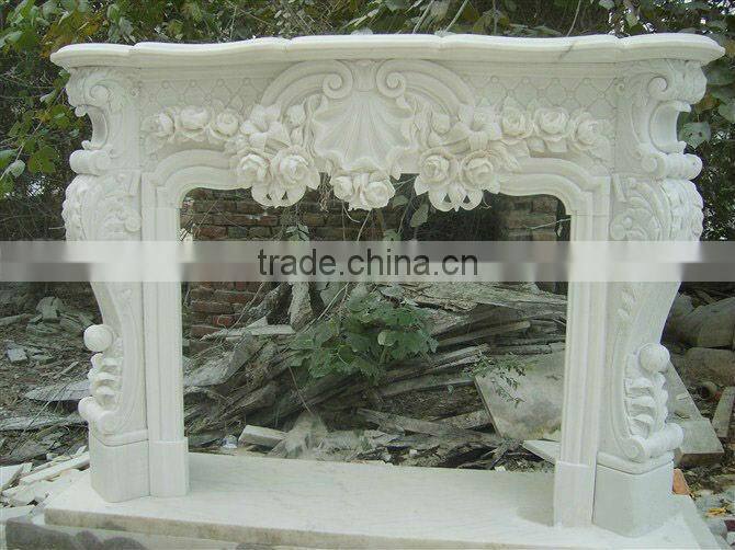 white marble fireplace mantel