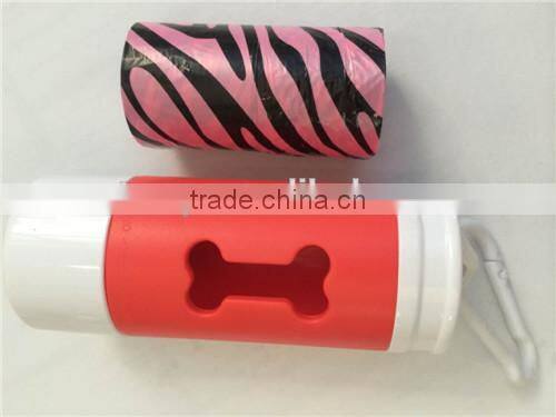 colorful plastic pet waste bag,doggie clean-up bags with dispenser