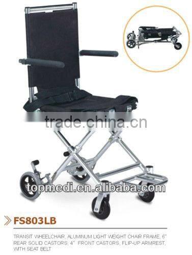 Aluminum light weight wheelchair, transit wheelchairs