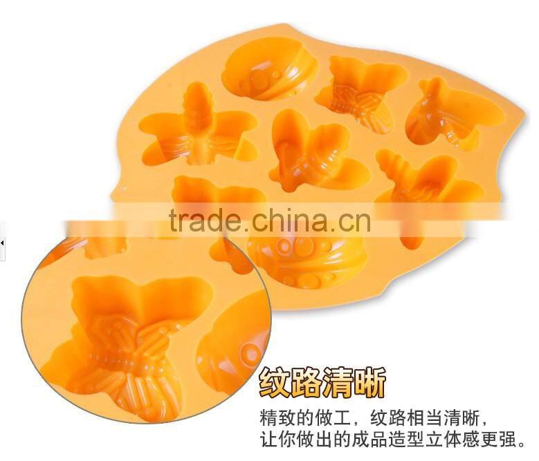11022 butterfly bee shape silicone chocolate cake molds offered by Zibo Nicole manufacture