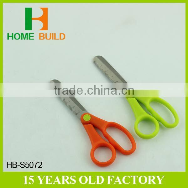 Factory price HB-S5072 Soft Handle And Round Blade Kids Safety Scissors