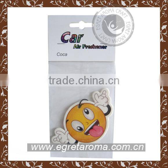 EA1-1006 funny face cotton paper hanging car air freshener