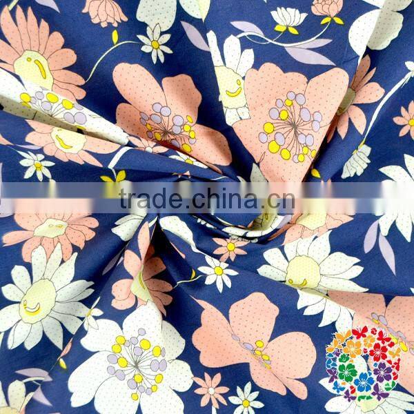 Beautiful Flower Printed Fabric Factory Custom Fabric Soft Woven Cotton Fabric Wholesale