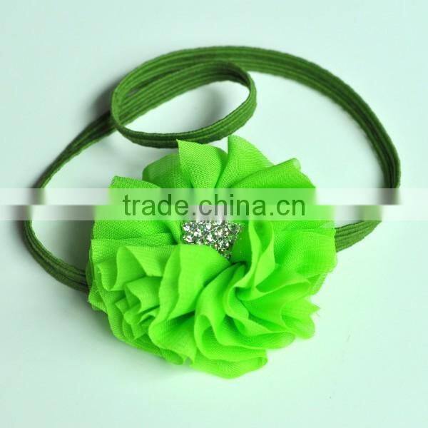 chiffon flower flower headband for kids hair accessories