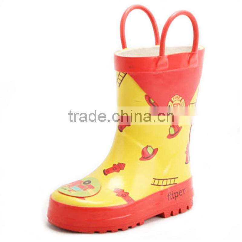 kids carton rubber rain boots