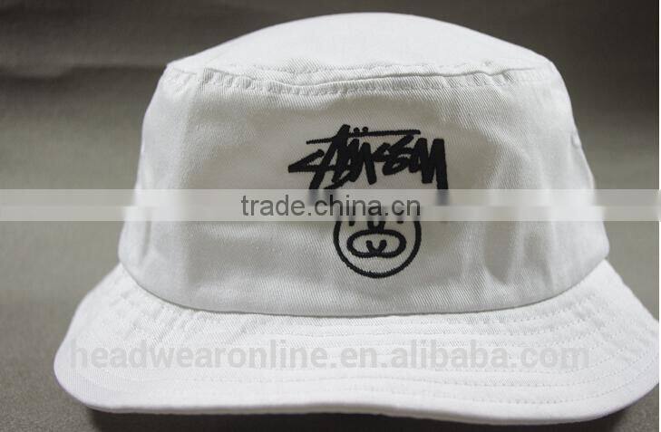 Custom Fashion High Quality Embroidery Bucket Hat of 100%cotton