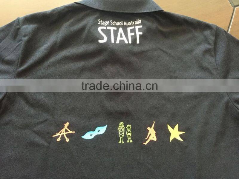 custom cotton student uniform Pique polo shirt for boys and girls