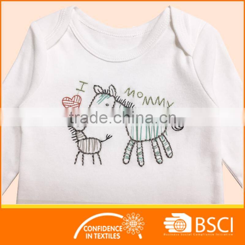 knitted wear embroidery nice white baby romper