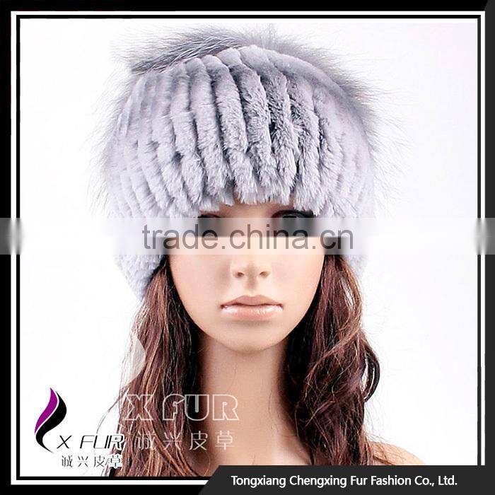 CX-C-121C Chainese Good Quality Wholesale Stock Rabbit Fur Winter Hat