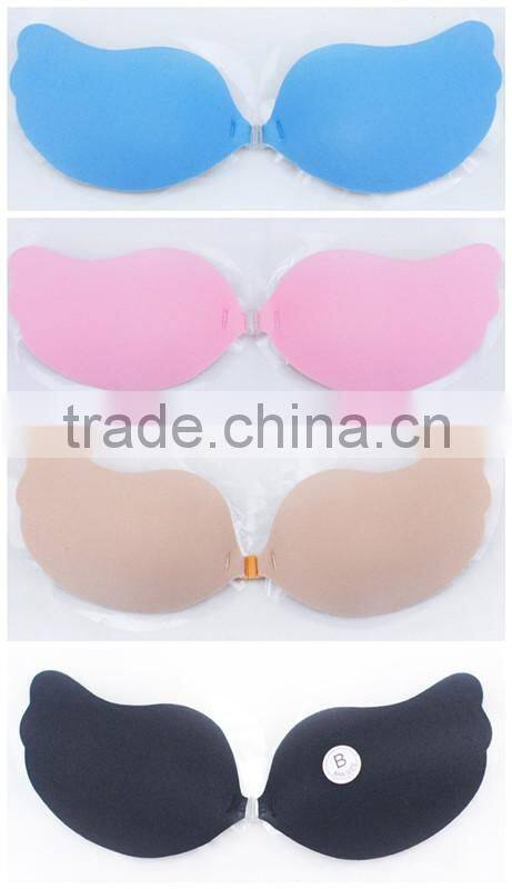 Deep cleavage v sexy invisible strapless shelf bra