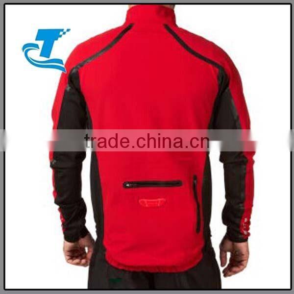 Handsome Red Motor Bike Soft Shell Fabric Jacket