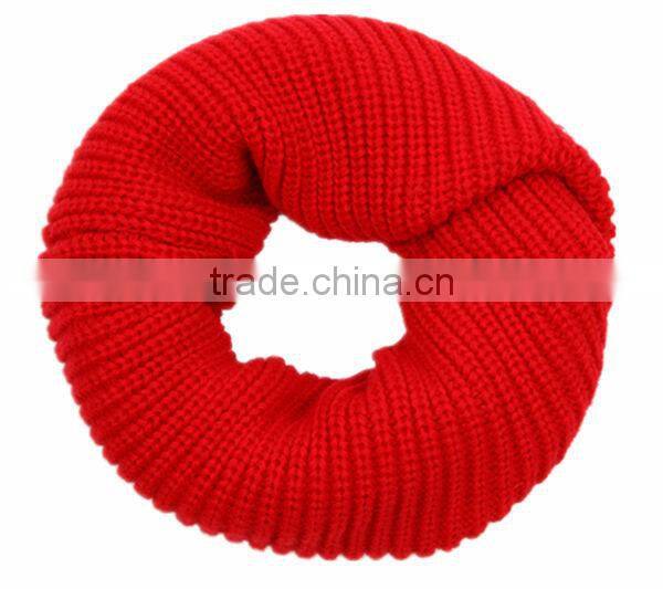 Latest fashion knitted pattern winter snood scarf