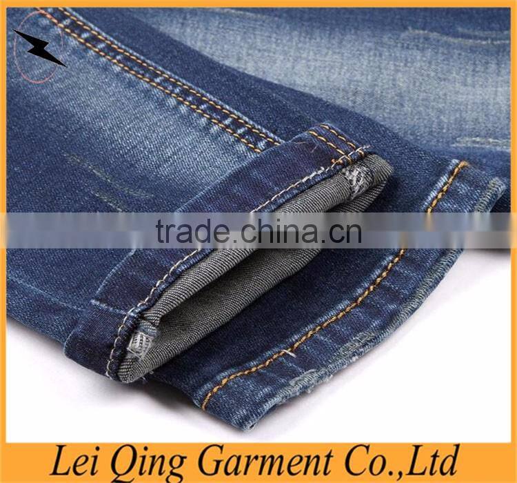 Fashion newest hot sale blue denim slim fit ladies jeans top design