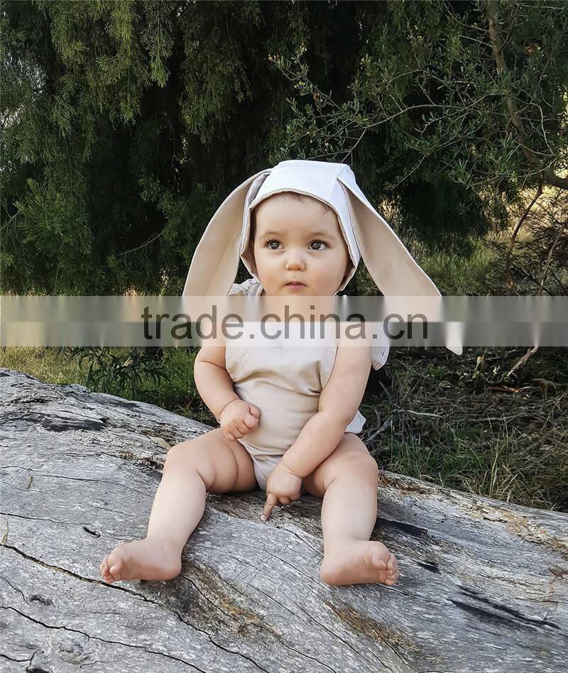 newborn baby clothes Romper wholesale 2017 2pcs baby clothes 0-24M Romper With Ears Hat