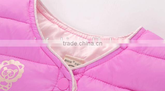 custom made new design casual children kids 3 pcs winter clothing sets(jacket+vest+pants)