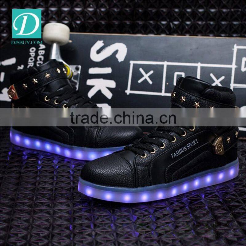 2016 New High Light UP Shoes Mens Shoes Led Schoenen Women Casual Men Luminous Shoes