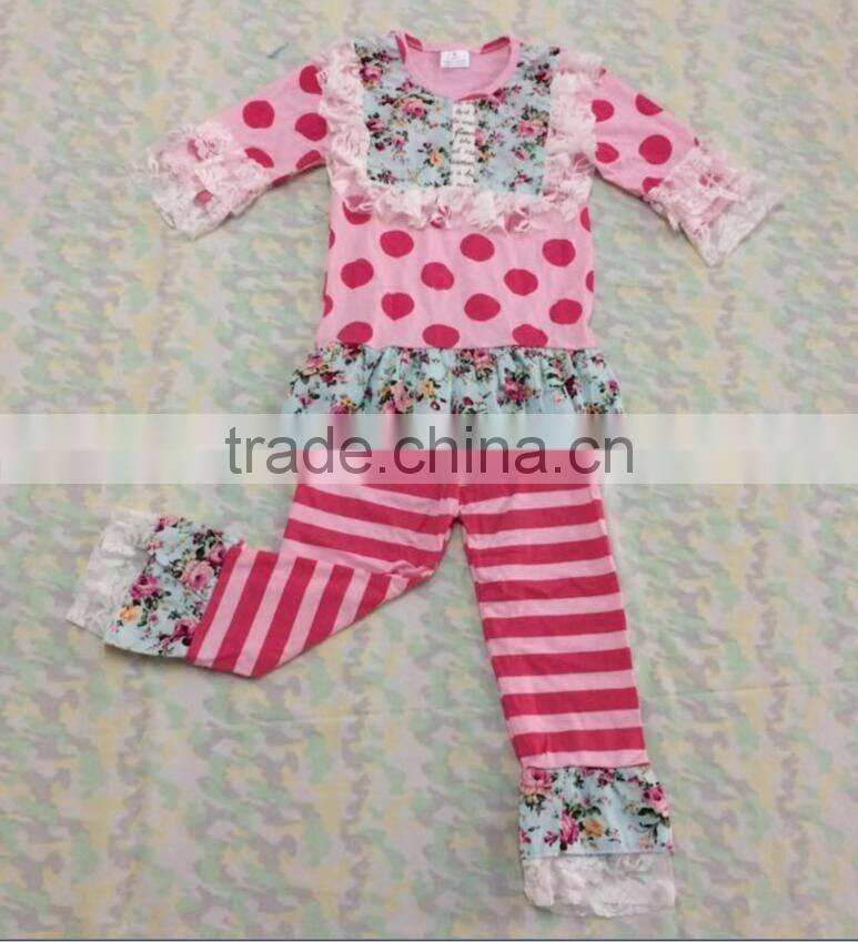2016 Ruffles Baby Girls Jumpsuit Summer Polk Dots Halter Cotton Rompers Toddler Bodysuit For Kids