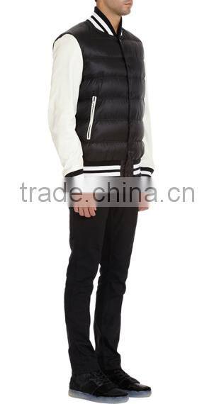 mens black puffer varsity jacket AD2116