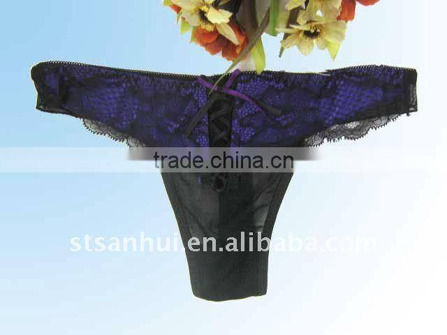 sexy women thong ,lace printing thong OEM service superior quality