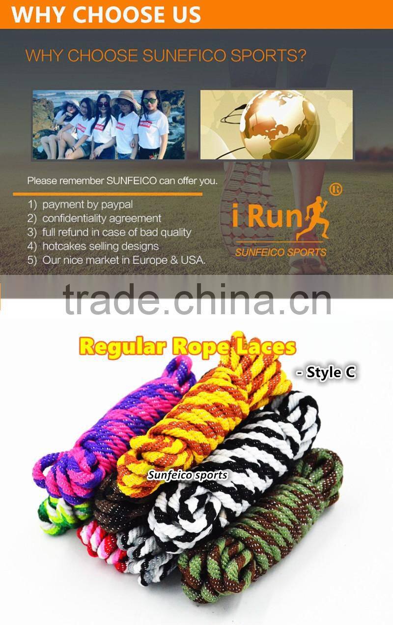 High Quality Polyester Thick Strong Laces for Hiking Race Running Boots - Regular Swirl Cord Rope Booting Shoelaces - Grey/Gray