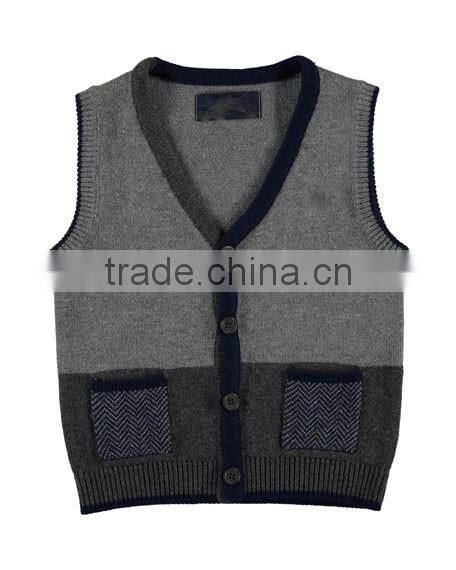 England style V neck sweater vest unifrom sleeveless sweater