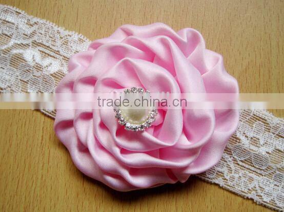 girl lace headband, newborn lace headband