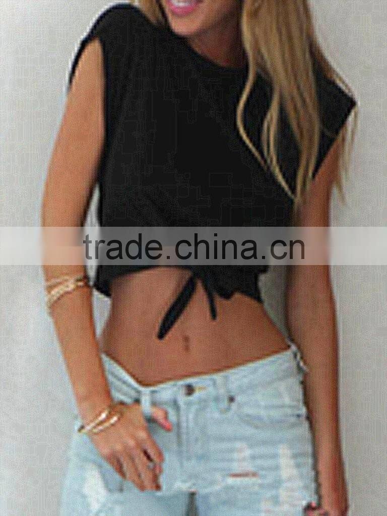 Womens club wear sexy fitness crop top