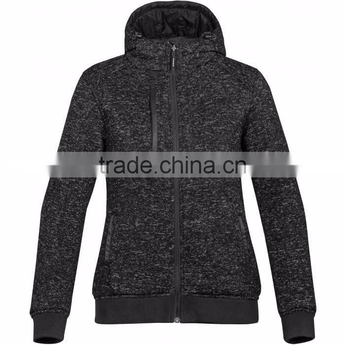 2017 Latest Lady Warm Heavy Overhead Zip-Up Hoodie with Fleece Lining
