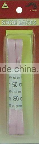 cotton flat pink outdoor shoe lace