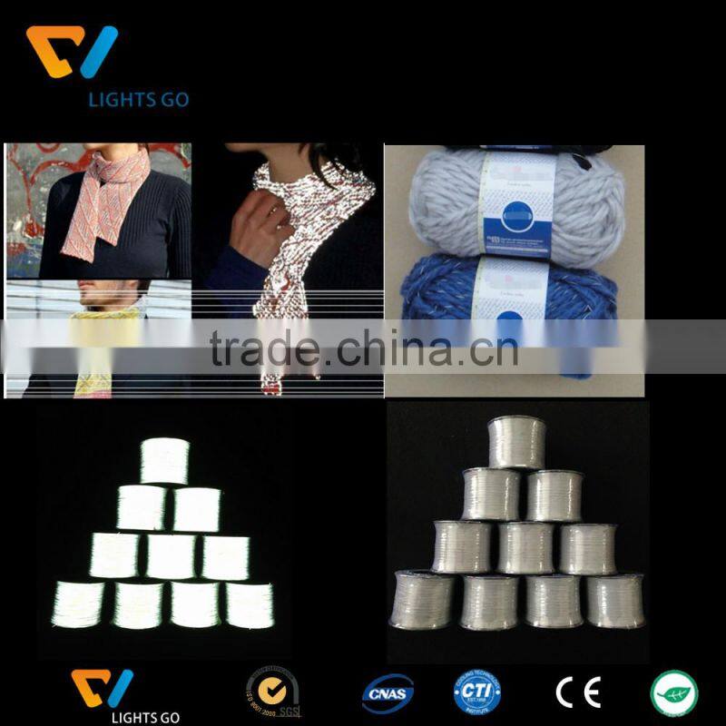 2016 wholesale high visible double side reflective knitting yarn