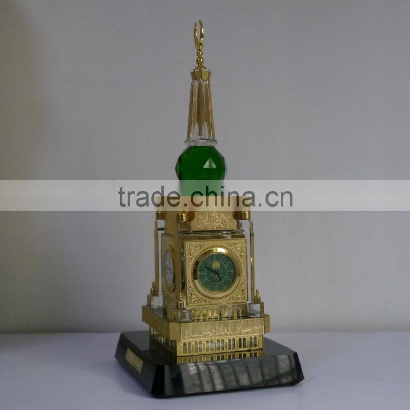 Wholesale High quality Crystal Makkah Clock And mecca Clock Tower with Ramadan Gift