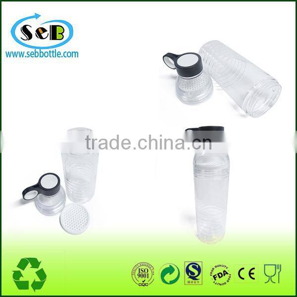 Clear Easy carry Plastic water botte with with Filter , tea bottle , drinking bottle