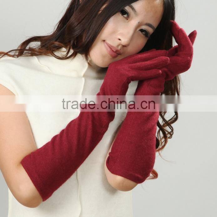 5 color-Women's long Stretch winter warm armwarmer wool gloves