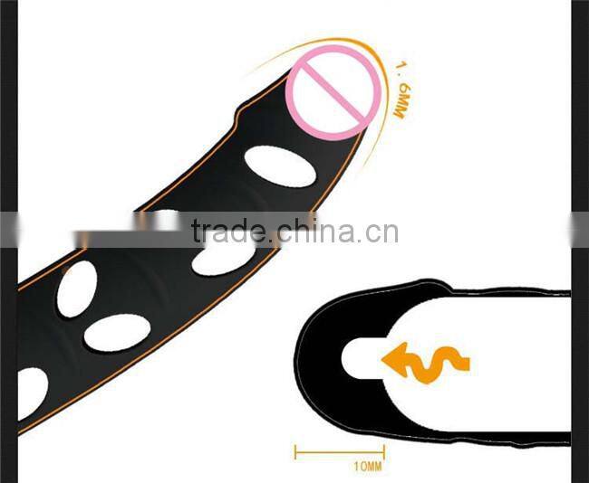 Vibrating Penis Sleeve Condom With Ball Strap Tongue Dildo Penis Ring Sex Toy Sex Products For Men