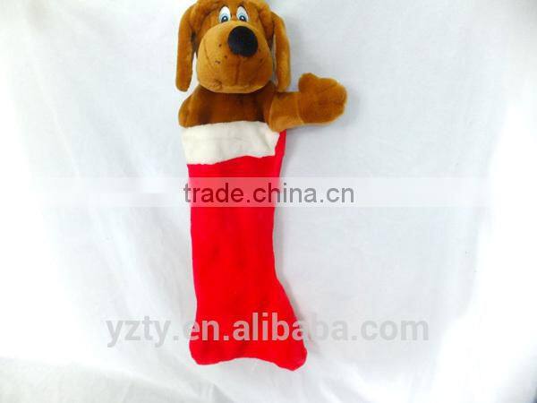kids christmas decorations stuffed animal toys sock plush felt christmas stocking