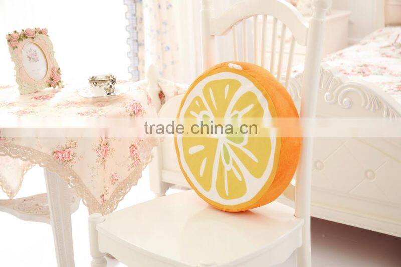 custom orange design shaped plush memory foam pillow