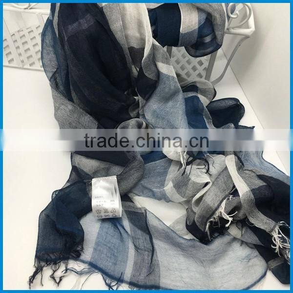 Classic check design silk modal tartan plaid hijab scarf