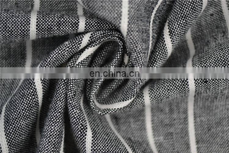keqiao fabric Linen55%cotton45% strip fabric