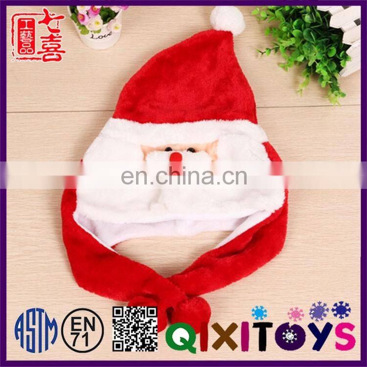 Custom made cute christmas hat decoration special animal shaped personalized christmas design plush hats