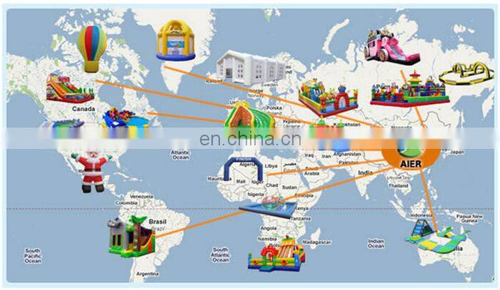 2017 Aier hot sale advertising strong colored inflatable slide