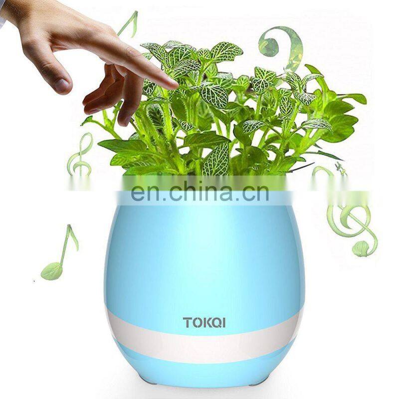 TOKQI K3 Waterproof Egg Intelligent Bluetooth Music Flower Pot Speaker with Touch Sensor Plant for Home Office