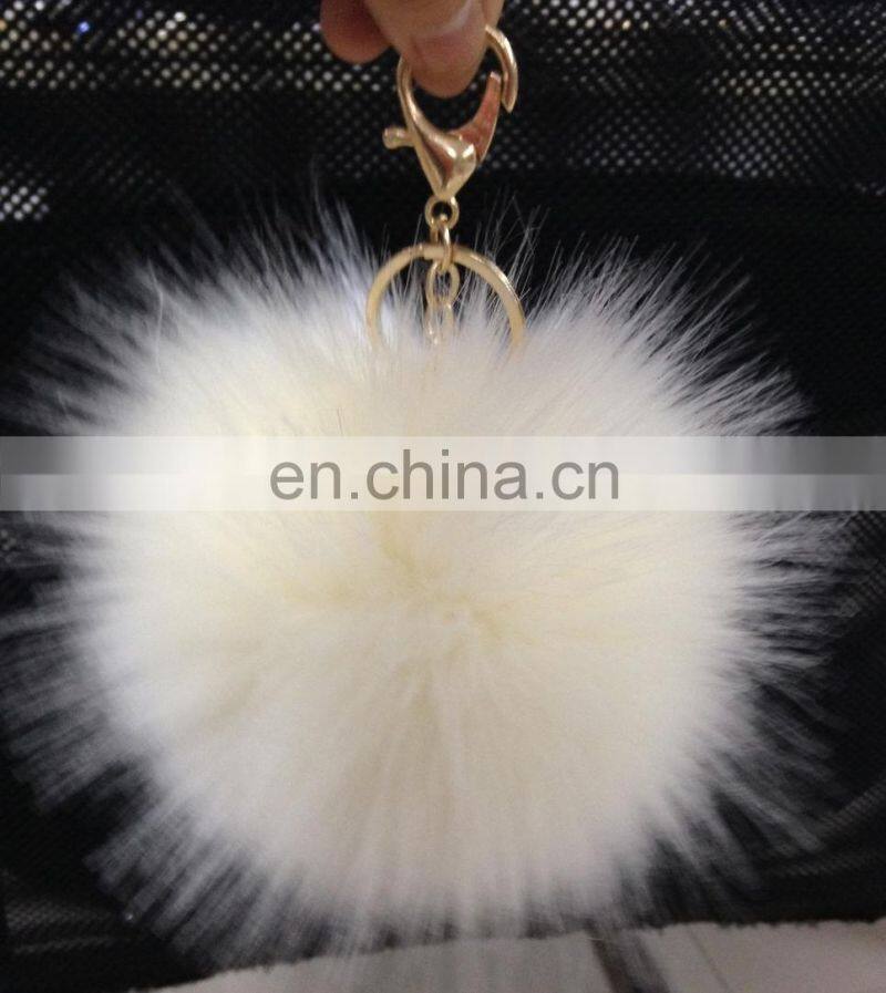 popular selling lovely pom pom key chain large fur bag charms