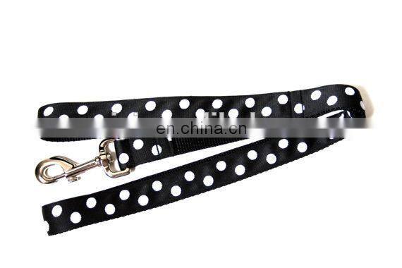 New arrivel black polka dot nylon dog leash