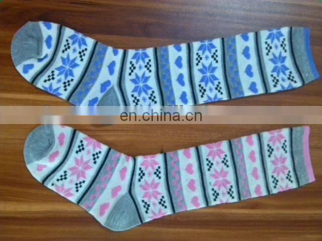 school jacquard white socks