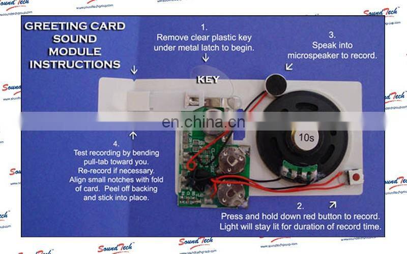 Acoustic Components Sound recording chip for cards