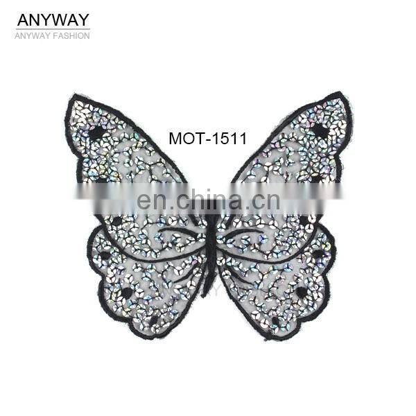 New design sequin neckline;sequin motif;seqiun collar for ladies garment