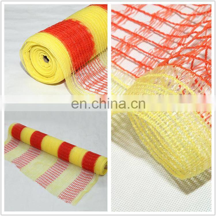 100% HDPE knitting orange safety warning net export to Japan