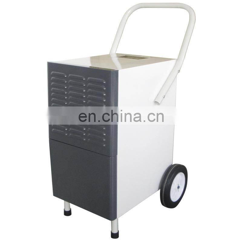 Basement air dryer dehumidifier machine with big wheels and handle